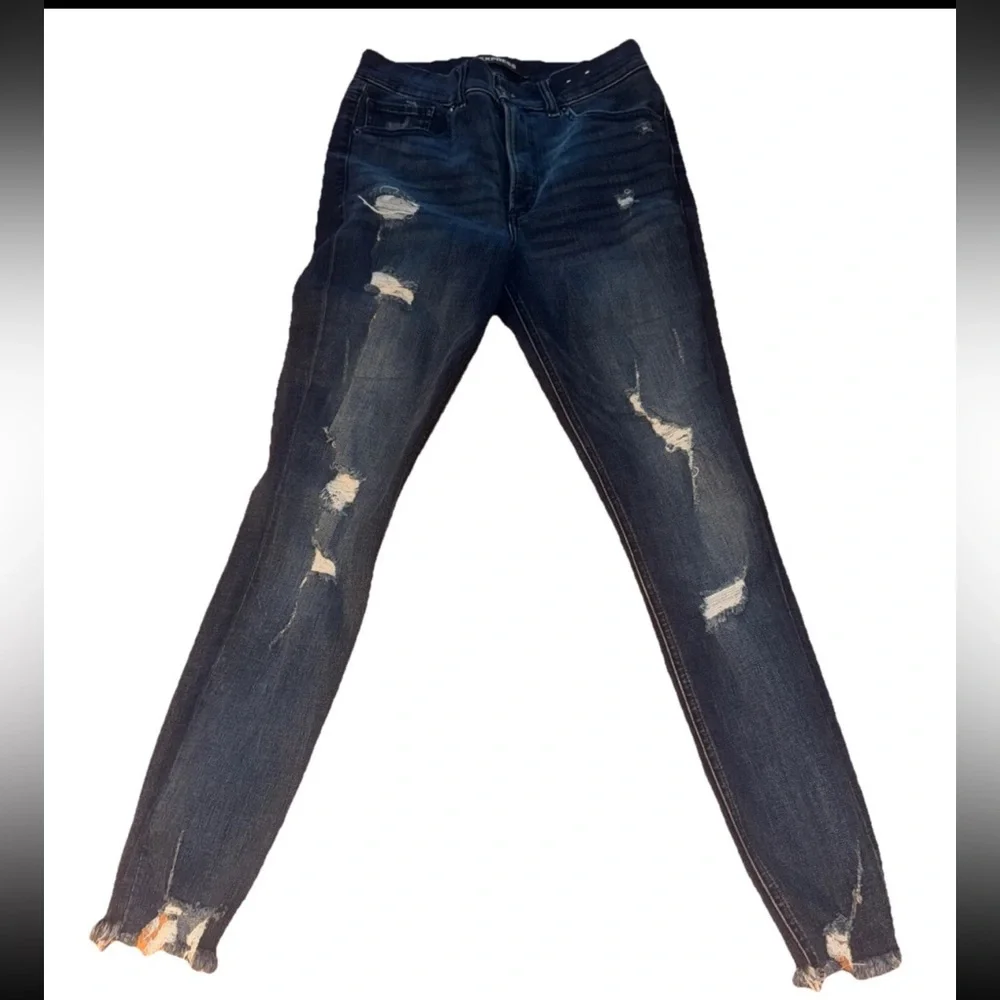 Express Ankle Legging High Rise Hyper Stretch Jeans Women’s Size 6R - Picture 2 of 10